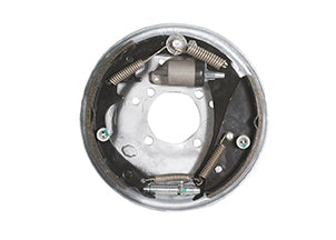 Demco RV Trailer Brake Assembly, 10 in Free Backing Brakes, 4 On 4 in Bolt Hole Pattern, 3500 lb Axle Rating - SB40715M