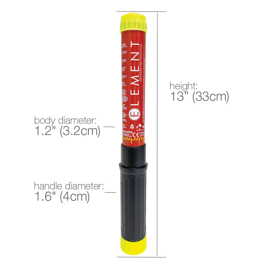 Element Fire Extinguishers Fire Extinguisher, E100, Aluminum/Plastic, Red With Black Handle - 40100