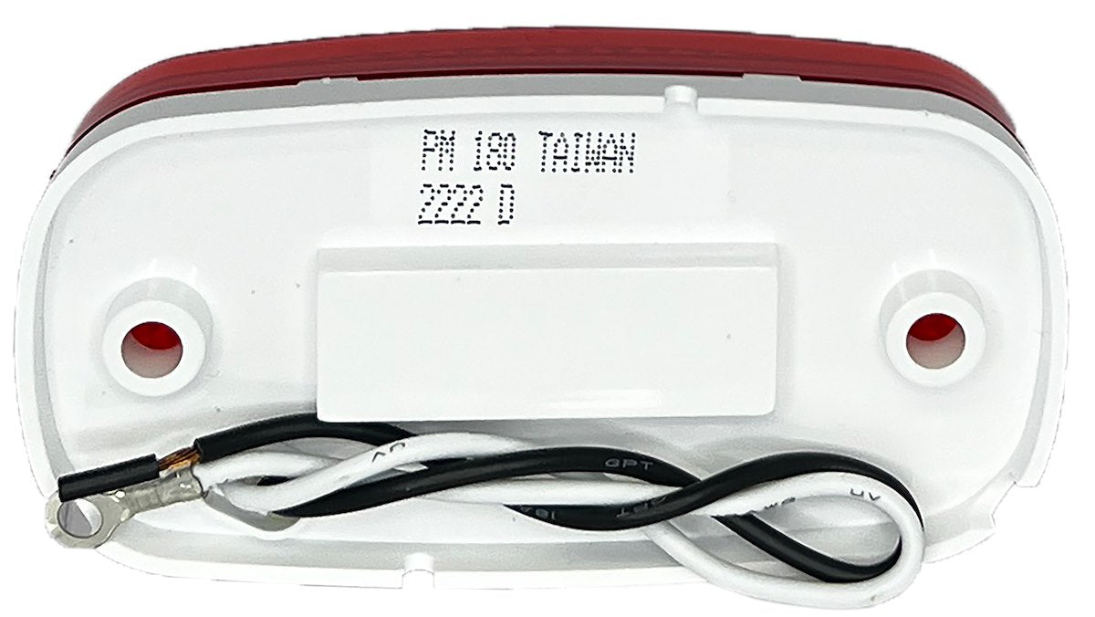 RV Designer Trailer Light, LED Bulb, Red, 4.13 in Width x 2 in Height - L903