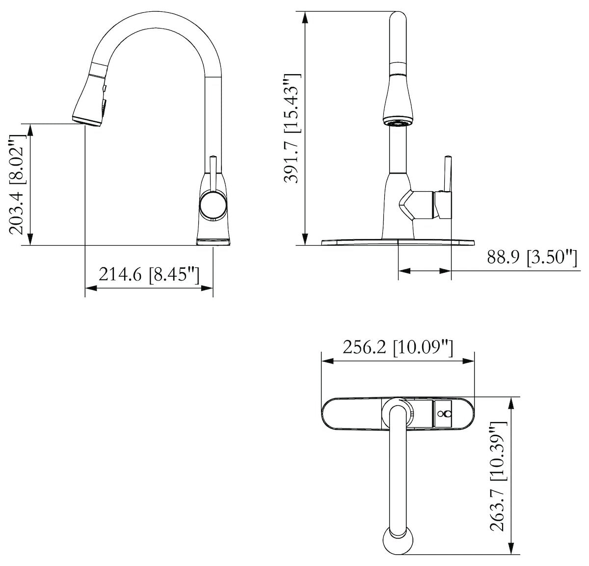 Phoenix Products Faucet, 8 in Deck Mount, Chrome, 1 Hole Or 3 Hole Application - PF231366