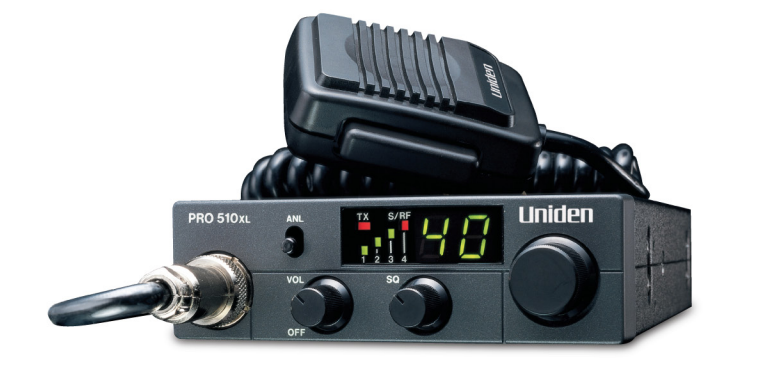 Uniden America CB Radio, -30 To 50 degree Celsius, 13.8 V DC Input Voltage, 4-1/2 in Width x 6-3/4 in Depth x 1-3/8 in Height - PRO510XL