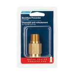 Camco Fresh Water Backflow Preventer, 1/2 in Male NPT Thread x 1/2 Female NPT Thread, Brass - 23303