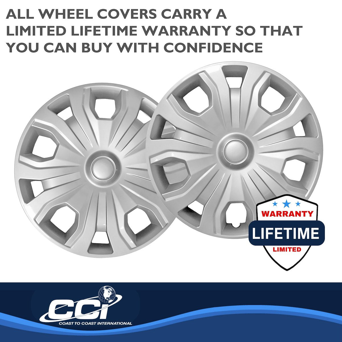 Coast2Coast Wheel Cover, 16 in, 5 Split Spoke, Set Of 4 - IWC54316S