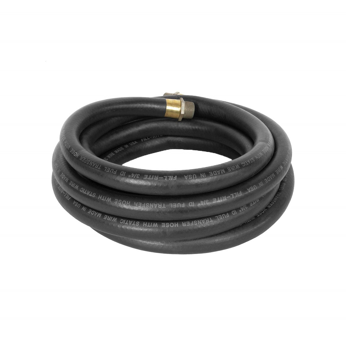 Fill-Rite Liquid Transfer Tank Pump Hose, 20 ft Length x 3/4 in, 3/4 in NPT Thread, Black - FRH07520