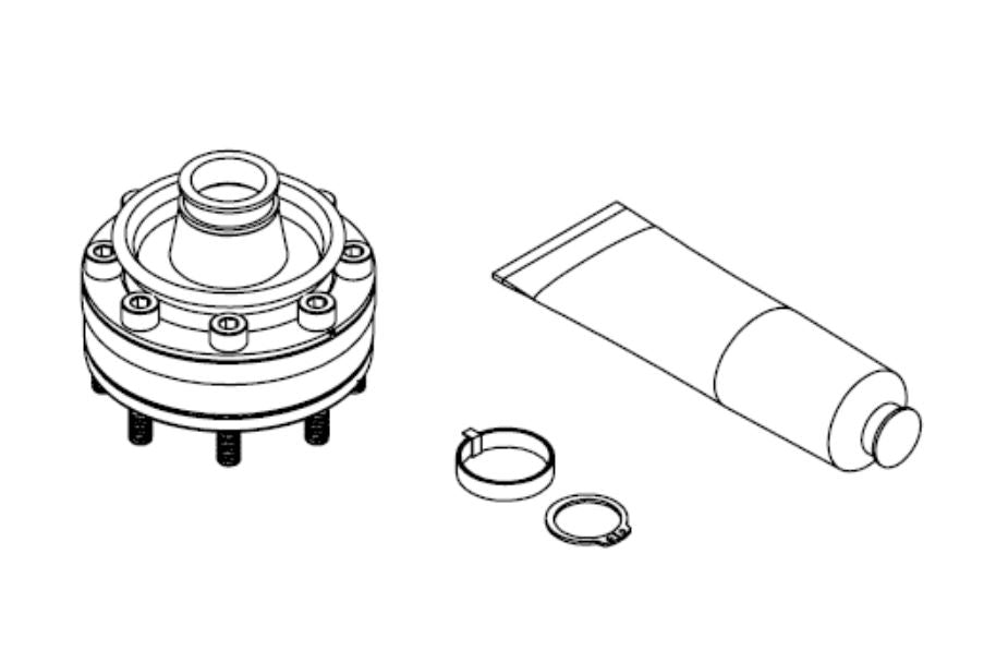 Teraflex Drive Shaft CV Joint Repair Kit, 8 Bolt, Steel - 1744014