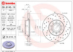Brembo Brake Rotors 0991451XC02 product image 3