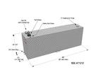 RDS Tanks Liquid Transfer Tank, 60 gal Capacity, 13 in Length x 56 in Width x 19-1/4 in Height, Aluminum - 71212