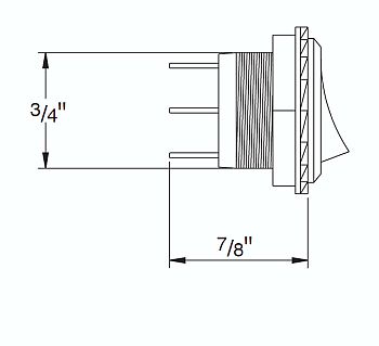 HELLA Multi Purpose Switch, 12 V, 20 amp Maximum, With LED - H61922001