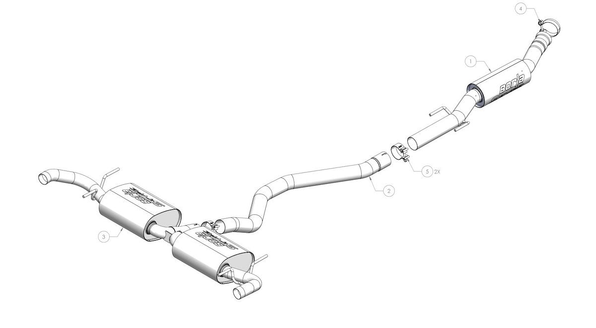 Borla Exhaust System Kit 140933 product image 2
