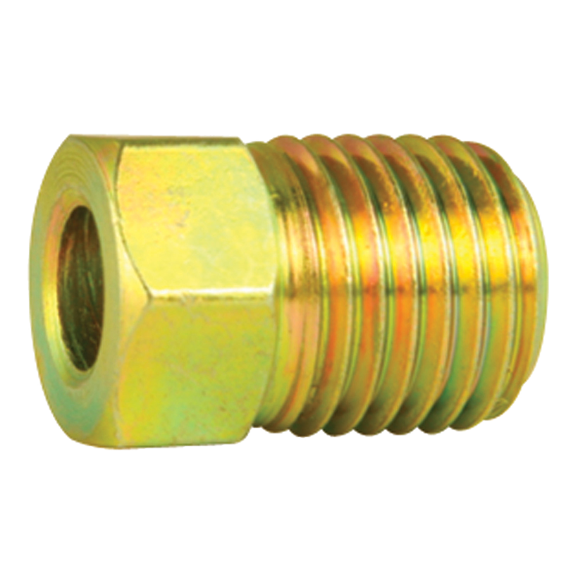 American Grease Stick Tube End Fitting Nut, 3/16 in Tube Size 3/8-24 Inverted Flare, Steel, 1 Per Bag - BLF-12B