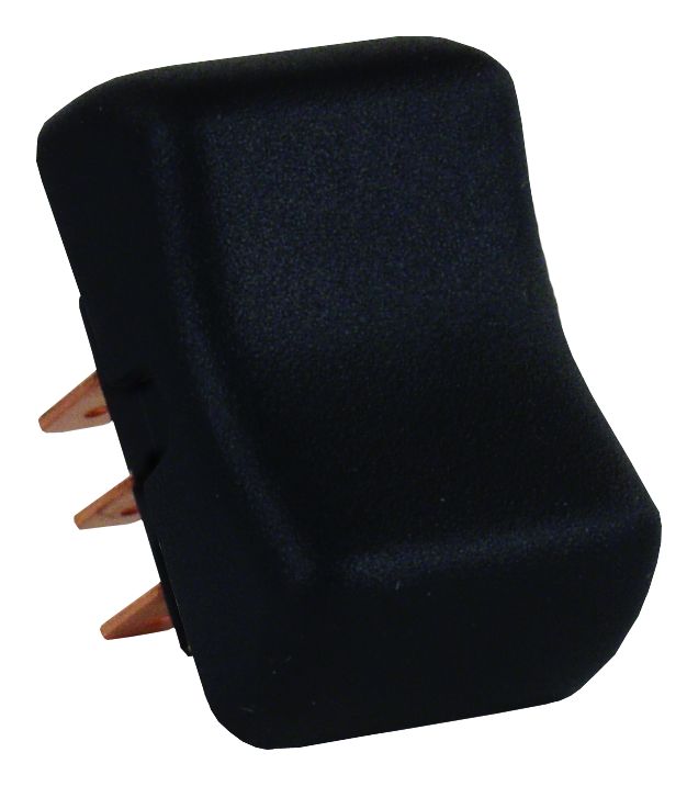 JR Products Multi Purpose Switch, 0.670 in x 0.500 in Cutout, 1.285 in x 0.830 in (Switch), Black - 13025