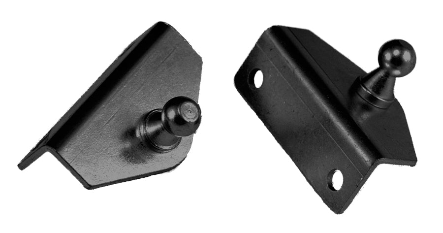 JR Products Multi Purpose Lift Support Bracket, Angled, 10 Millimeter Ball Stud, 2 Holes, Set Of 2 - BR-1015