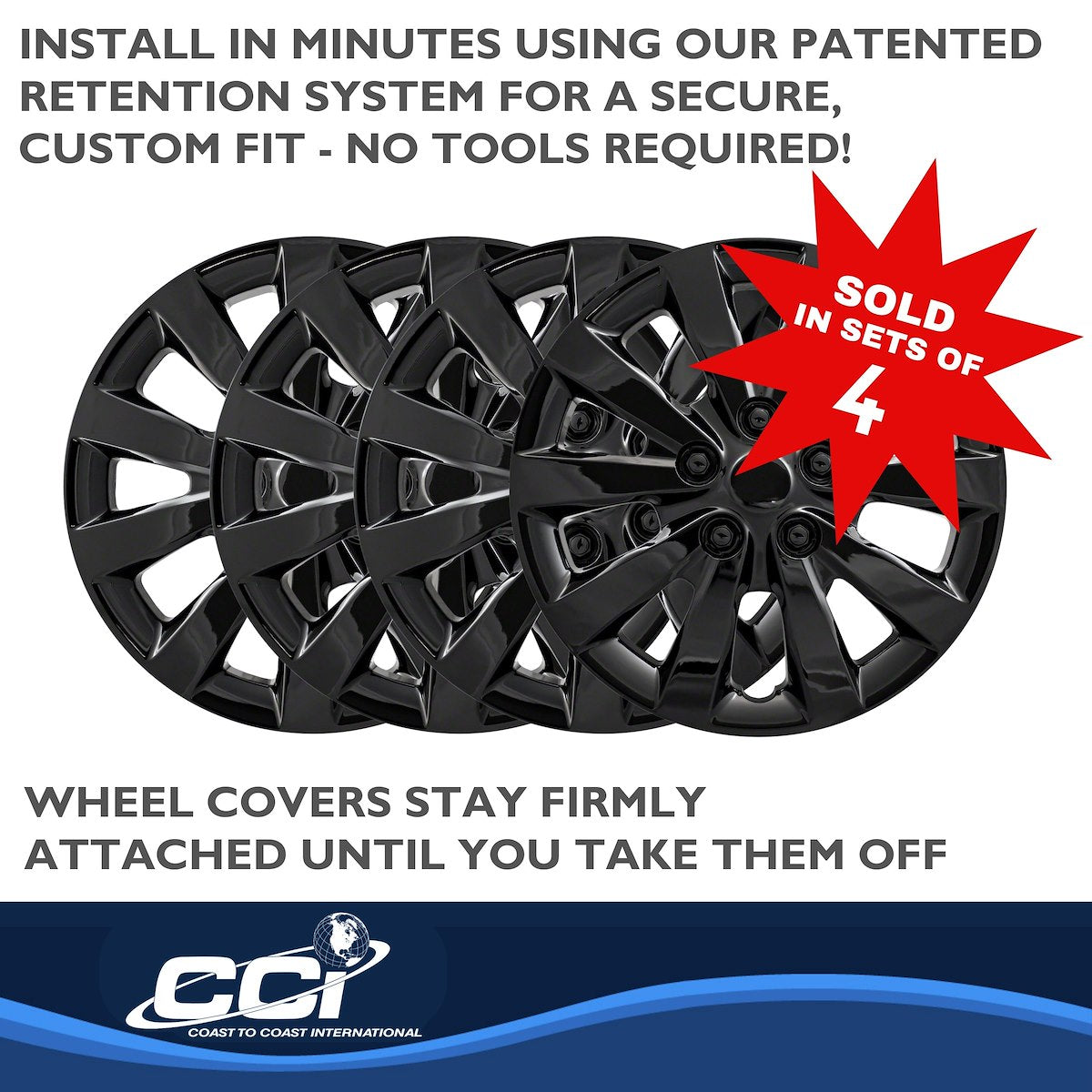 Coast2Coast Universal Wheel Covers IWC52116BLK product image 5