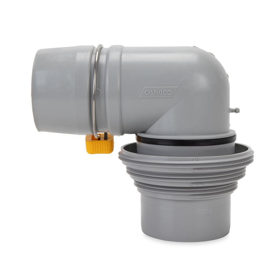 Camco Sewer Hose Connector, 4-in-1 Connector With Elbow - 39144