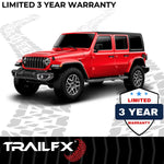 TrailFX Nerf Bar, TFX 4" Oval Tube Side Steps, 4 in Oval Straight, Black - A1545T