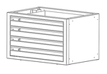 Holman Van Storage System Cabinet, 20 in Width x 13-1/2 in Depth x 12 in Height, 4 Drawers, Steel - 40090