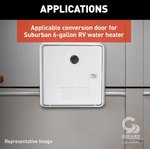 Lippert Water Heater Access Door, Replacement For Atwood/Dometic 6 gal Water Heater, Polar White - 2022107537