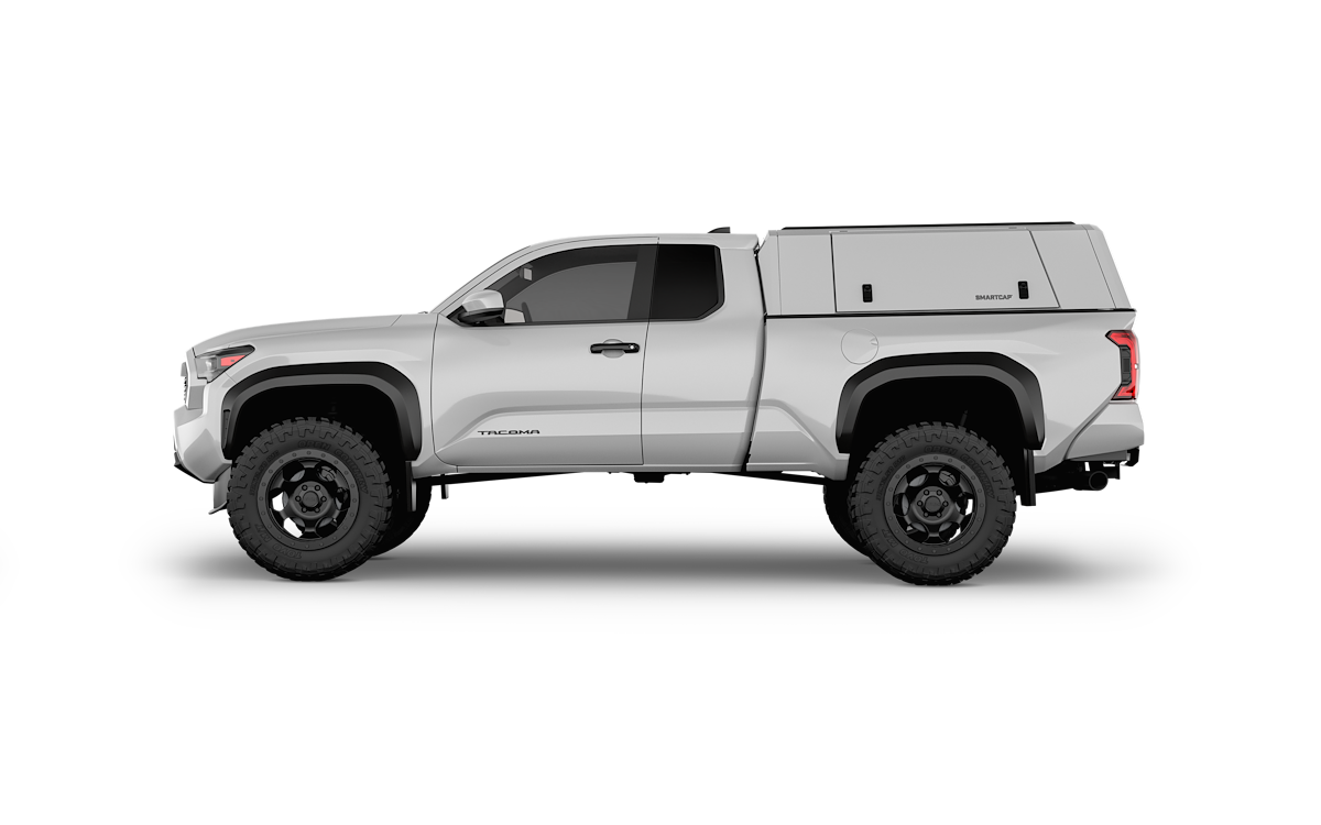 SmartCap Truck Cap, Holds Up To 330 lb When Moving And 770 lb When Parked, Gloss White, Stainless Steel - EC1313-WH