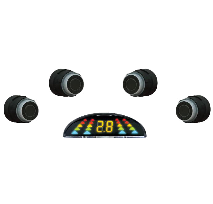 BrandMotion Parking Aid System, With 4 Ultrasonic Sensors, With Distance Readout LED Display - 9002-3010