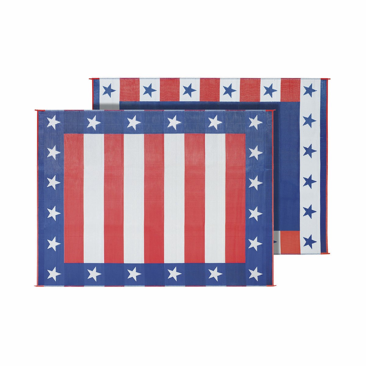 Faulkner Patio Mat, 20 ft Length x 8 ft Width, Red/White/Blue - 46502