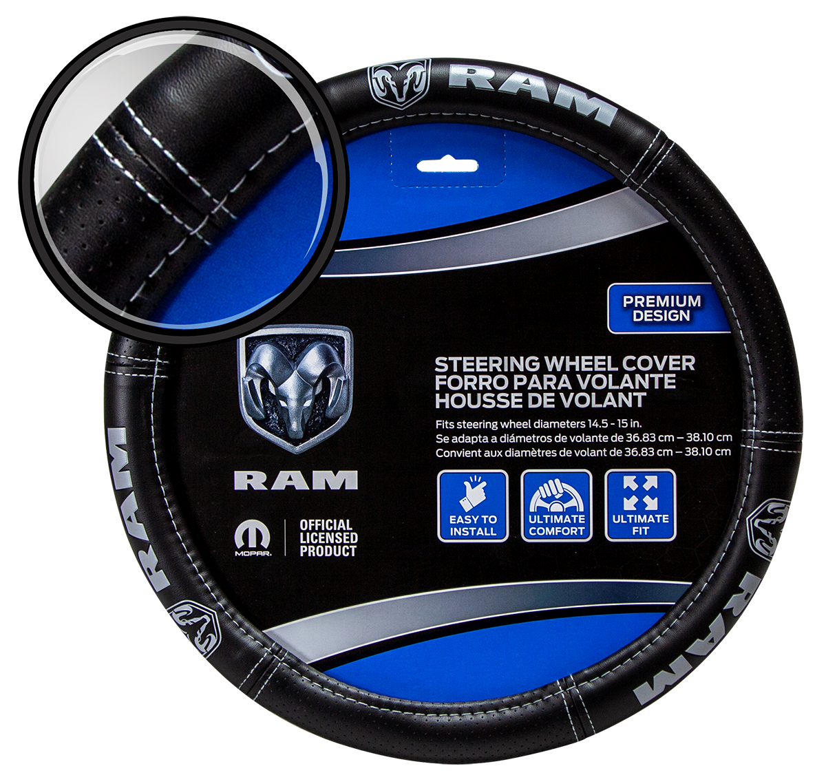 Plasticolor Steering Wheel Cover, For 14-1/2 To 15-1/2 in Wheels - 006697R25