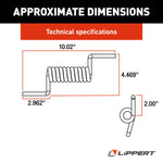 Lippert Door Hinge Spring, 11 Coil, Black - 133633