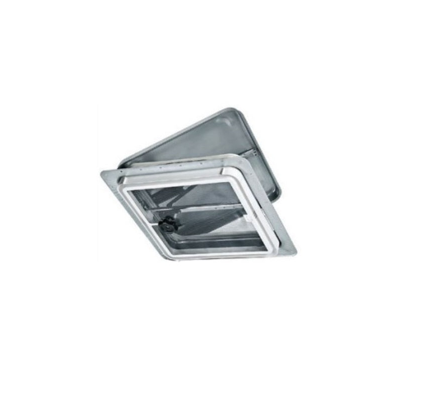 Ventline Roof Vent, 14-1/4 in x 14-1/4 in, With Metal Lid And Birch White Screen - V2110-501-00