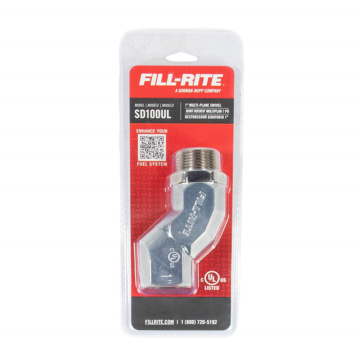 Fill-Rite Liquid Transfer Tank Pump Adapter, Aluminum, 1 in NPT Thread - SD100UL