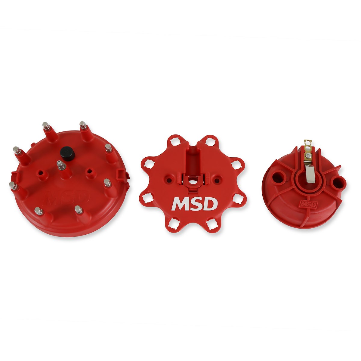 MSD Ignition Distributor Cap and Rotor Kit, Red - 84085