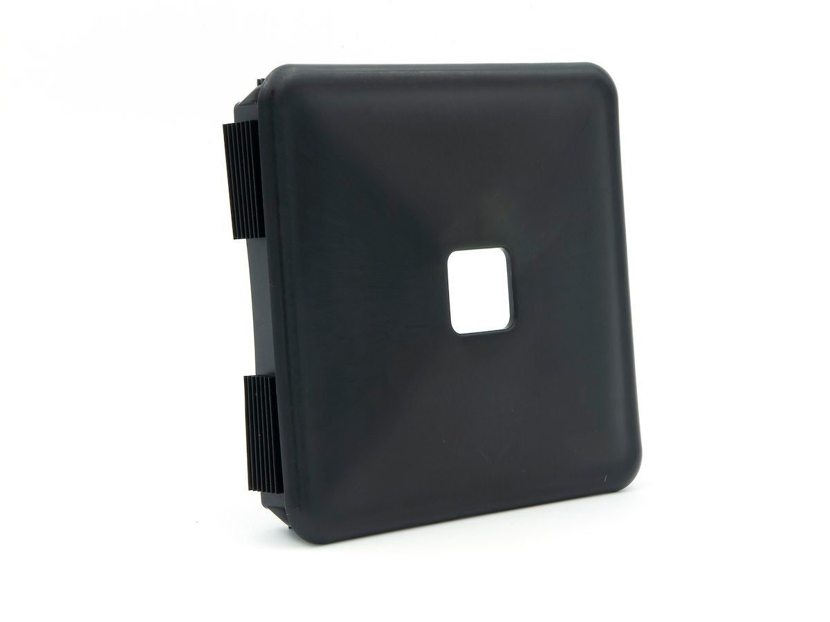 B&B Molders Sewer Hose Storage Carrier Cap, Use With 4 in Square Sewer Hose Bumper, Black - 94163