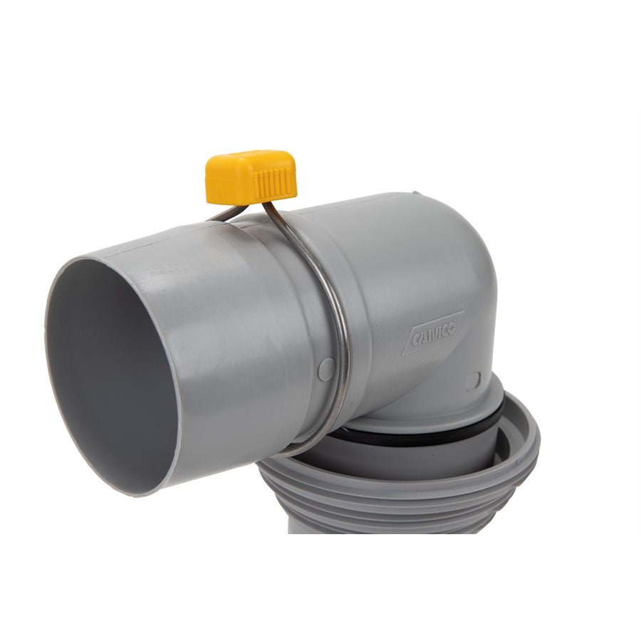 Camco Sewer Hose Connector, 4-in-1 Connector With Elbow - 39144