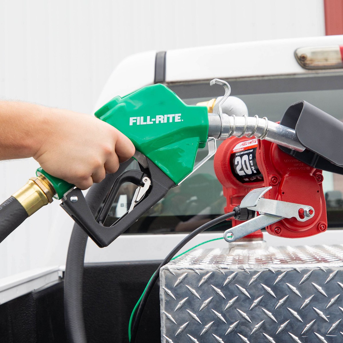 Fill-Rite Liquid Transfer Tank Pump Nozzle, Use For Gasoline/Diesel/E15/Biodiesel Up To B20/Kerosene, 5 To 25 gal Per Minute, 1 in Inlet - SDN100GAN