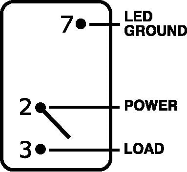 Blue Sea Multi Purpose Switch, 20 amp At 12 V/15 amp At 24 V, Red LED, Black - 7929-BSS