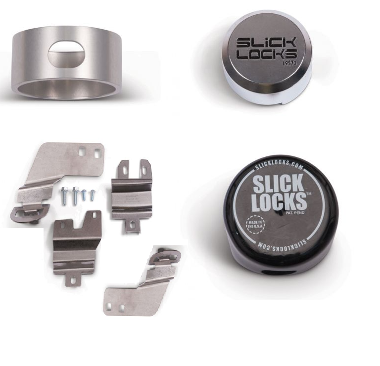 Slick Locks Puck Lock Kit, With 2 Puck Locks/Blade Bracket/Spinner/Weather Cover - FD-TR-FVK-SLIDE-TK