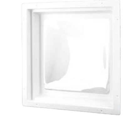 Specialty Recreation Skylight, 4 in High Bubble Type Dome, For 22 in Length x 14 in Width Opening, 24 Length x 16 in Width Flange - N1422