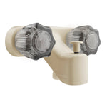 Dura Faucet Faucet, 2 Smoked Acrylic Knob Handle, 2 Hole Application, 1/4 Turn Washerless Cartridge Valve - DF-SA110S-BQ