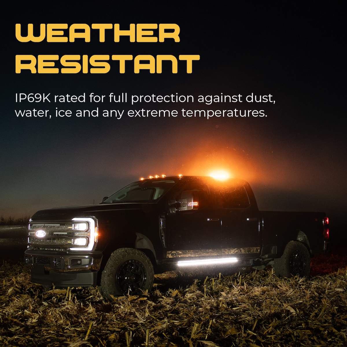 Putco Warning Light, 12 in Length x 4 in Width, LED Strobe, Dual Zone Amber And White - 960112