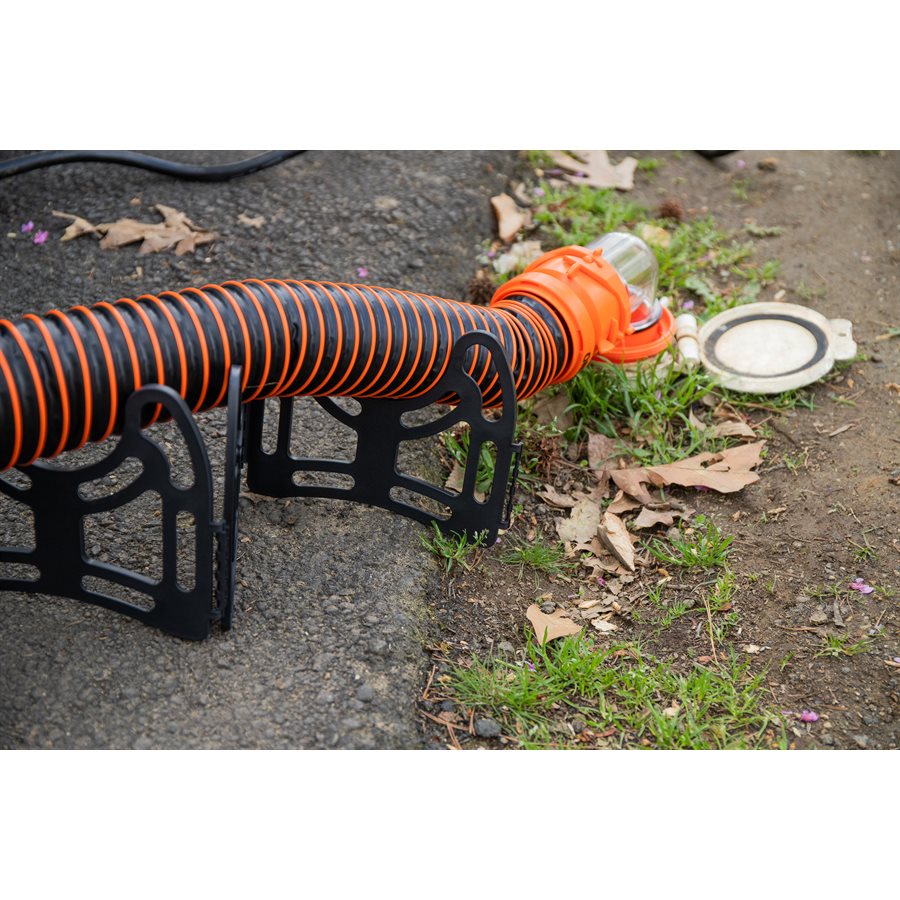 Camco Sewer Hose Support, Holds 10 ft Hose, Black - 43031