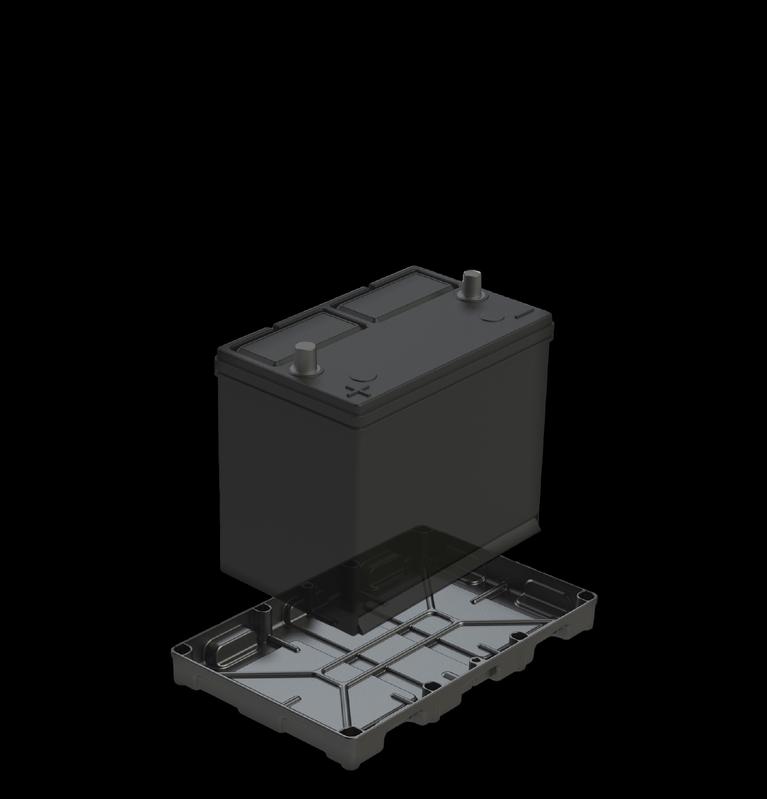 NOCO Battery Tray, For Use With Group 27 Batteries, 12-13/16 in Length x 6-15/16 in Width Inside Dimensions, Black - BT27