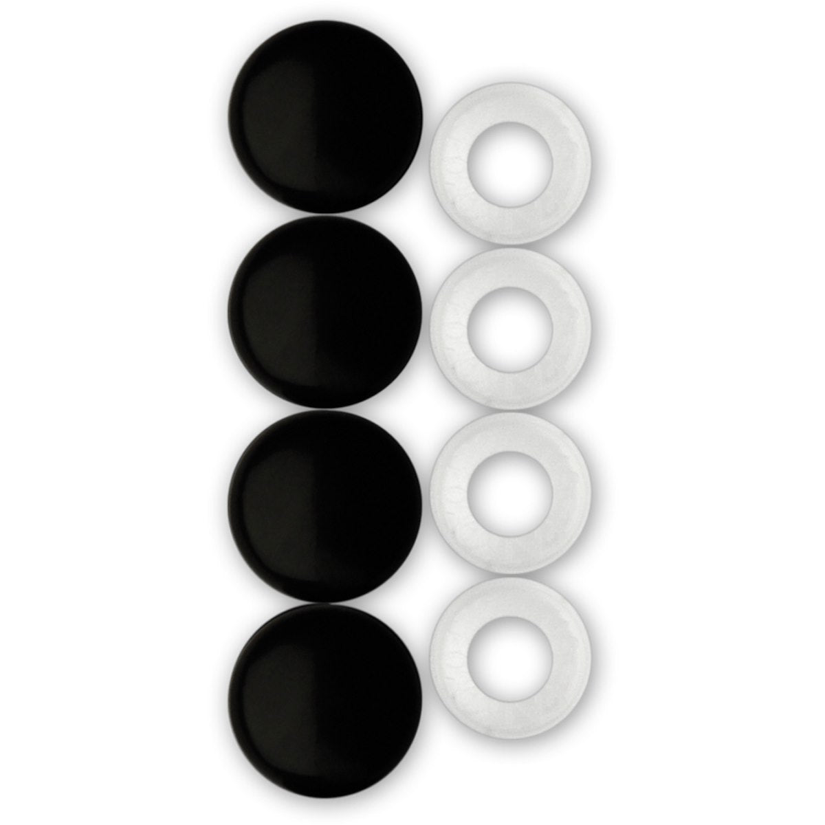 Cruiser License Plate Bolt Cover, Black, Set of 4 - 82650