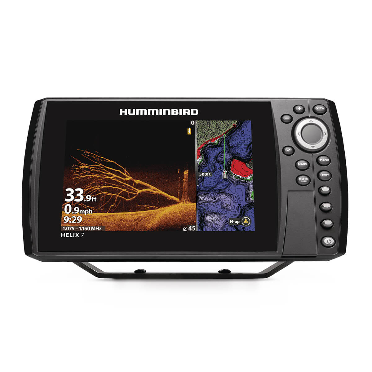 Humminbird Fish Finder, Helix 7 Mega Di, 7 in LCD Display, 1024 x 600 Pixels Resolution - 411640-1