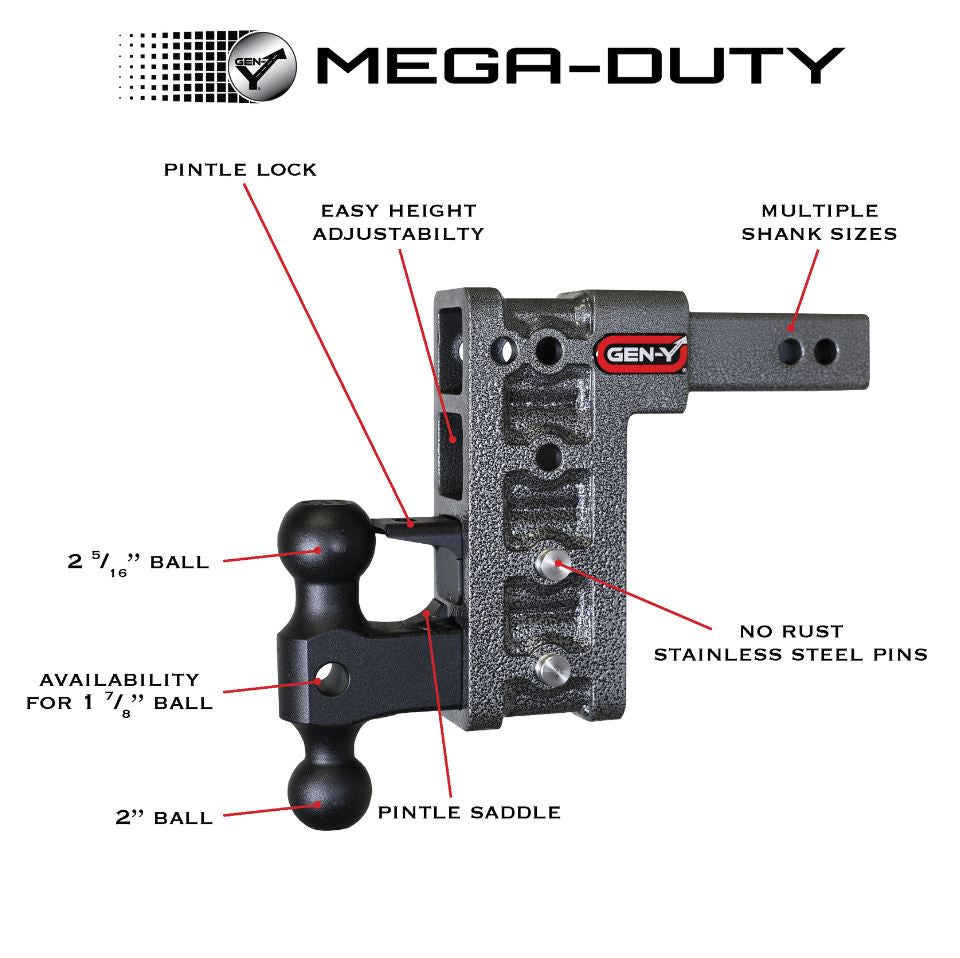 GEN-Y Hitch Adjustable Ball Mounts GH-224 product image 2