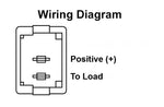 JR Products Multi Purpose Switch, 12 V, 1.125 in x 0.550 in Cutout, 1.120 in x 0.547 in (Switch) - 12585