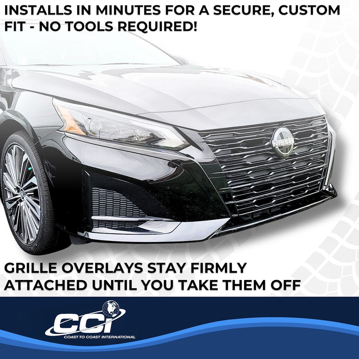 Coast2Coast Grille Insert, 2 Piece, Gloss Black - GI207BLK
