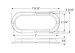 Optronics Trailer Light, LED, Red, 7-9/16 in Length x 3-5/16 in Width x 3/4 in Depth - STL73RBP