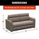 Lippert Sofa, Heritage Series, 72 in Length x 35 in Width x 37 in Height Overall, 60 in Width x 20 in Depth Sitting Surface - 2024044357
