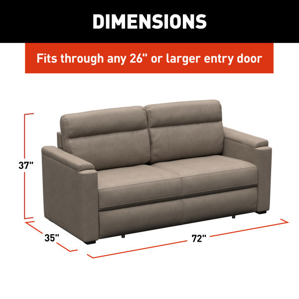 Lippert Sofa, Heritage Series, 72 in Length x 35 in Width x 37 in Height Overall, 60 in Width x 20 in Depth Sitting Surface - 2024044357