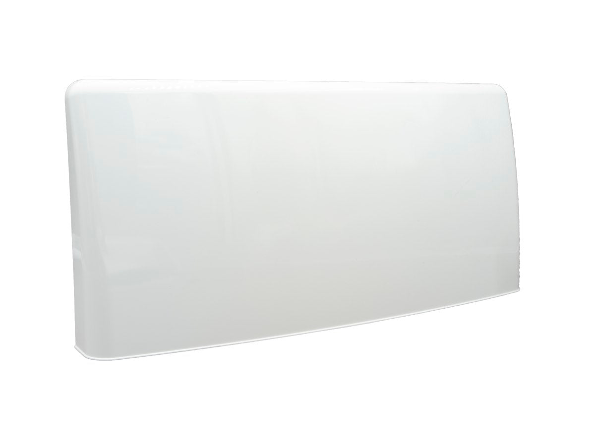 B&B Molders Wall Vent, 10-3/4 in Width x 4 in Height Cutout Dimension, Wind Tested To 190 Miles Per Hour, Polar White - 94278