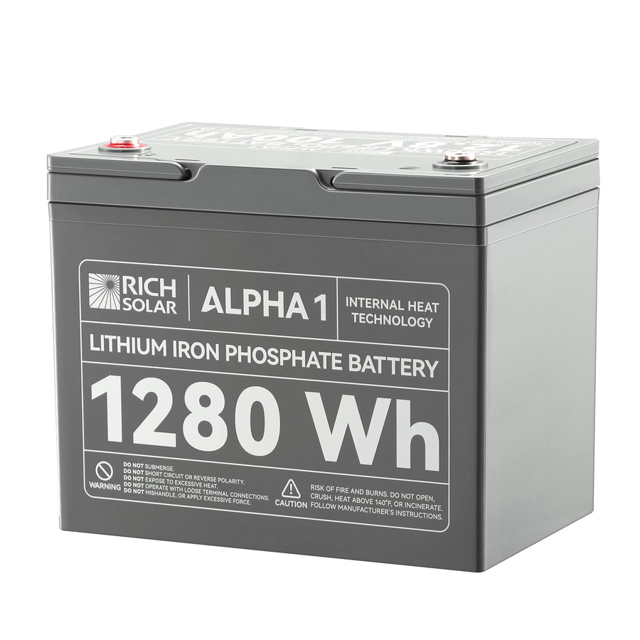Rich Solar Battery, ALPHA 1, Group 24, 12.8 V Nominal Voltage - RS-B121S