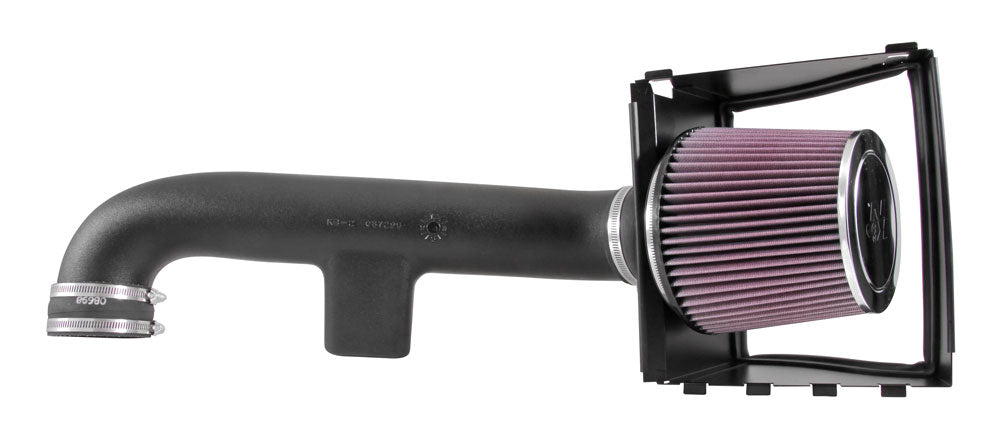 K&N Cold Air Intake, 63 Series AirCharger, Black Polyethylene Tube, Red Filter - 63-2591